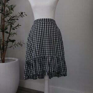 "MVN" Gingham B&W Skirt